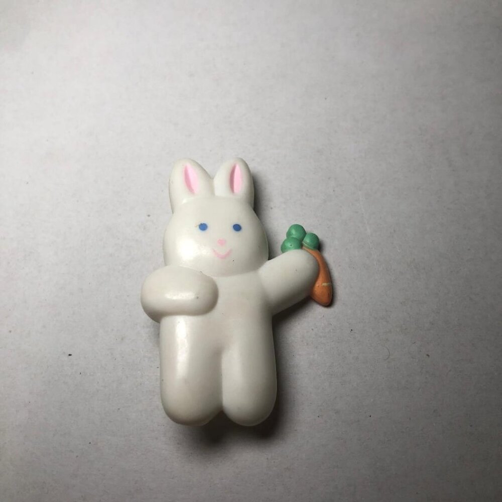 Vintage Hallmark Easter Spring Lapel Pin Bunny Rabbit with Carrot Brooch